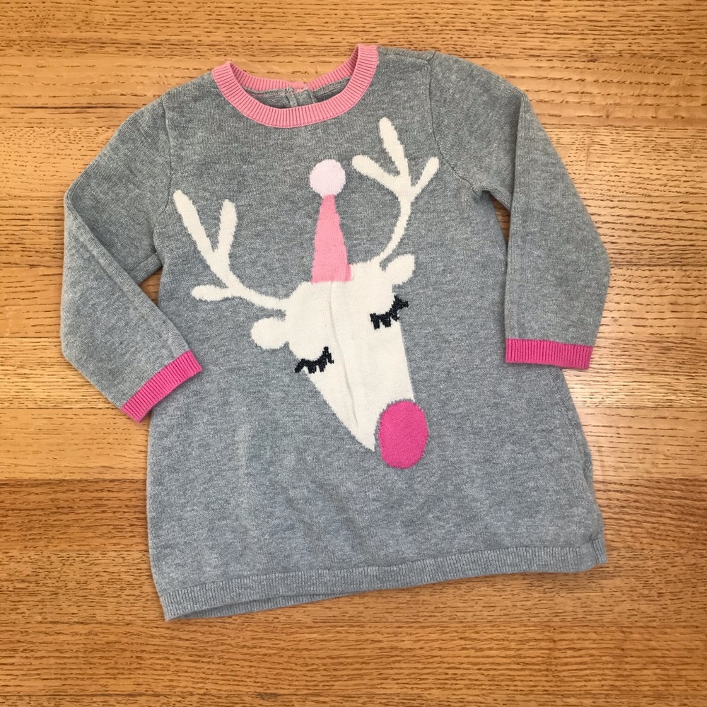 Baby Gap Reindeer Sweater Dress